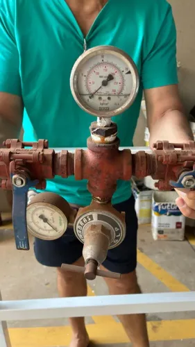 Regulador Central GLP Mabras com Manômetros e Válvulas - Condomínio