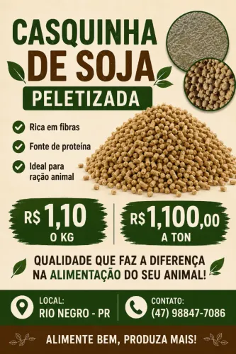 Casquinha de Soja Peletizada
