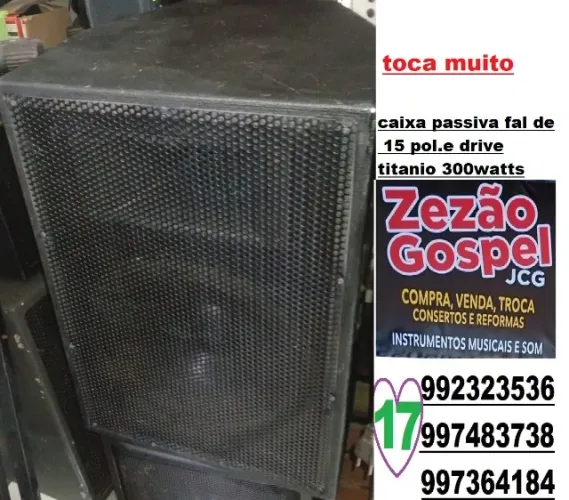caixa passiva fal de 15 pol.e drive titanio 300watts 870,