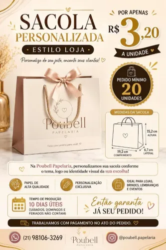 Sacola persolizadas para estabelecimento 