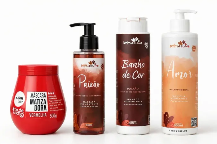 Kit tonalizante + matizador Ruivo acobreado avermelhado