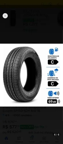 4 pneus Bridgestone Ecopia 205 60 R16