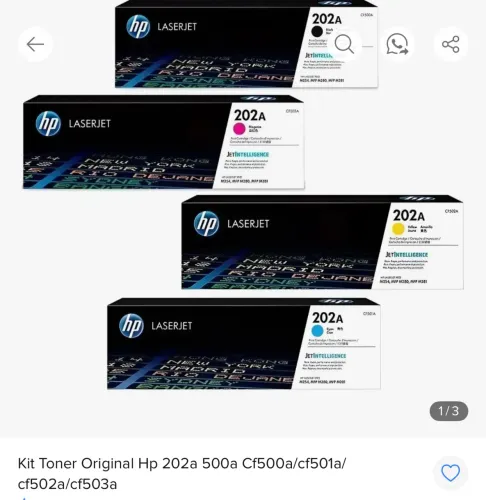 Kit Toner original HP 202a 500a Cf500a/cf501a