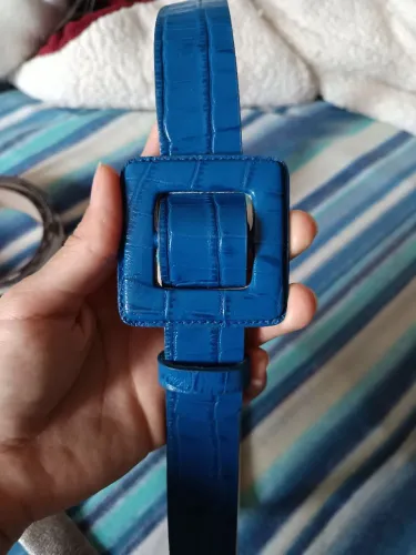 CINTO COURO AZUL VS CINTOS