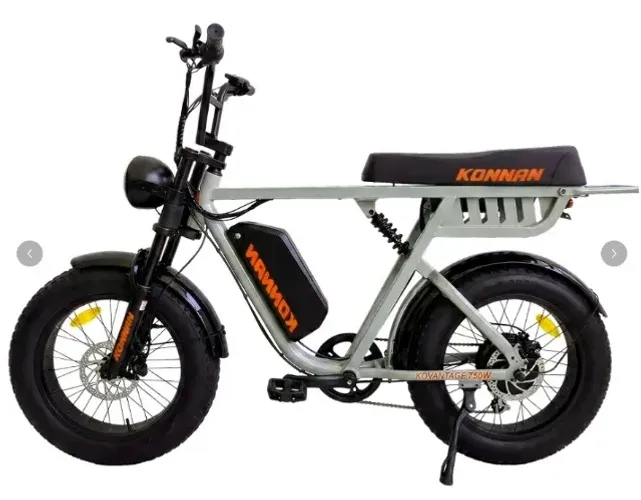 BICICLETA ELETRICA ADVANTAGE 750W CINZA/LARANJA BATERIA DE LITIO 48V - LE-131