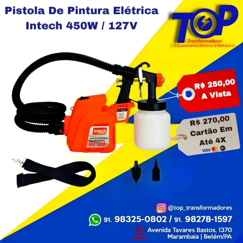 Pistola de pintura elétrica 450w intech
