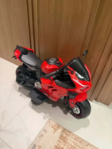 Mini Moto Elétrica Infantil Motinha Motocicleta com Luz e Som Bateria 12v Recarregável