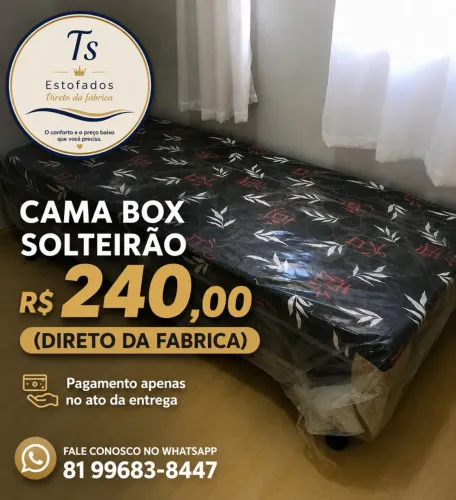 Cama Box solteirão promoção