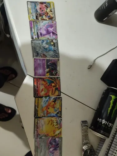coleção 8 cartas pokémon | Charizard V, Espeon GX, Dragapult 20 anos e mais