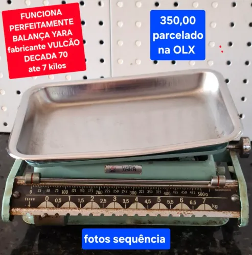 Antiga balança Yara/VULCÃO anos 70 p/ colecionadores e decoração 
