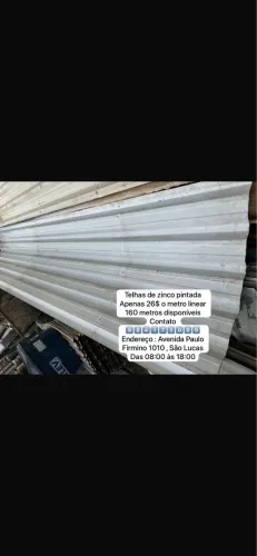 TELHAS DE ZINCO APENAS 26$ o METRO