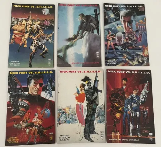 Coleção Completa Nick Fury vs S.H.I.E.L.D. (6 edições)