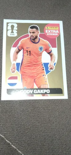 Cody Gakpo Gold Extra Sticker Copa do Mundo 2026 Panini