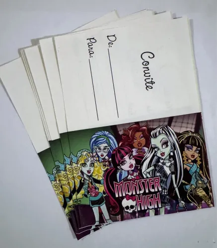 10 Convites das Monster High 