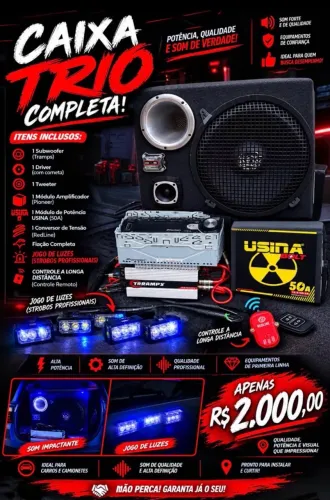 Som Automotivo (caixa trio)