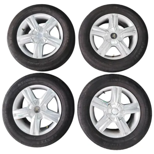 Jogo roda pneu aro 15 4x108 Citroen c4 c3 xsara aircross 207