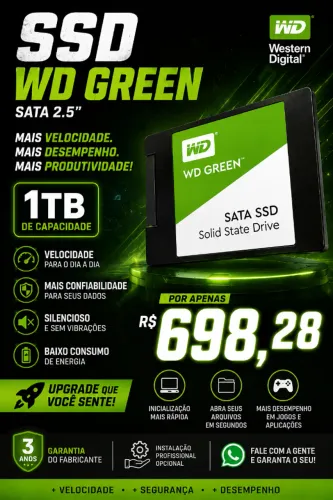 SSD WD Green 1 TB SATA 2,5" - Novo | Lacrado