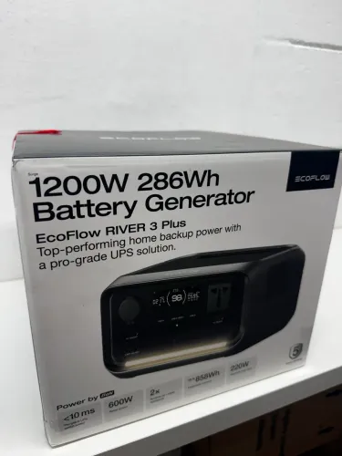 Estação de Energia EcoFlow RIVER 3 Plus - 600W (Surge 1200W) - Novo/Lacrado