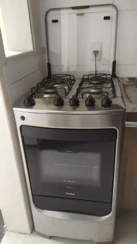 Fogão inox Consul em bom estado de uso