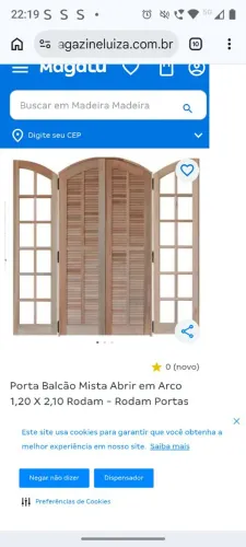 Porta Balcão Madeira NOVA