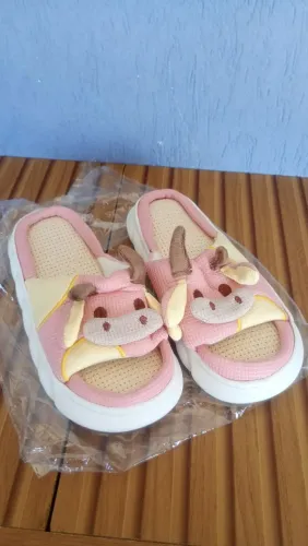 Chinelo/ pantufa de linho, super leve