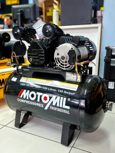 Motocompressor de ar motomil 100 Litros - Entrega gratis