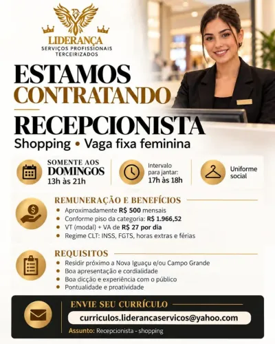 Recepcionista concessionária
