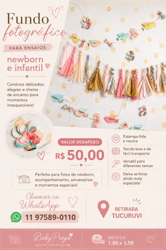 Fundo Fotografico NEWBORN