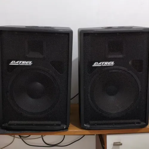Kit Caixa De Som Datrel Ativa AT12-250 + Caixa passiva CE250 500w Watts Rms 12 Polegadas A