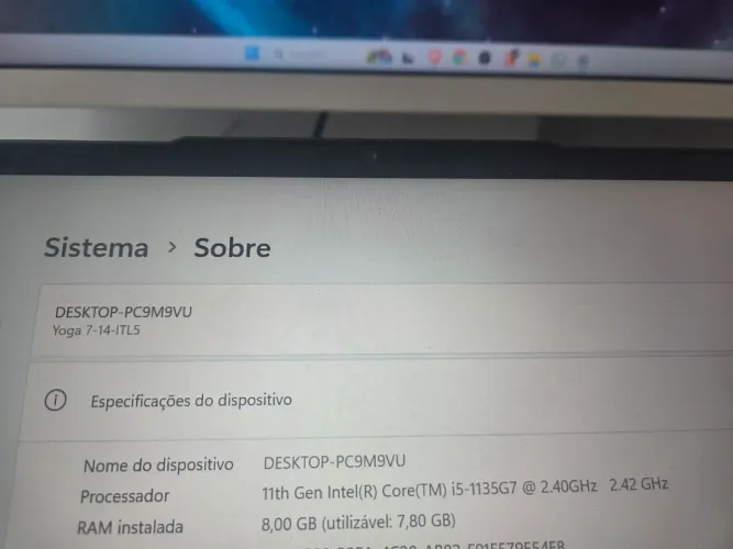 Lenovo Yoga series 7, 14 polegadas touch-screen