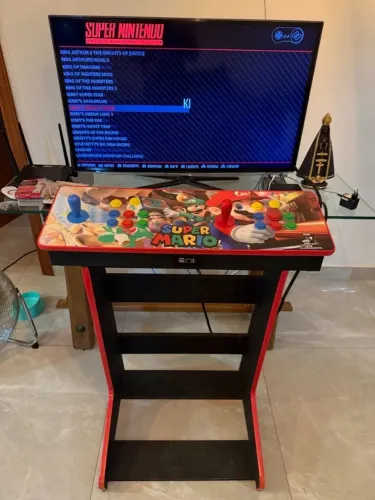 fliperama 2  jogadores com mais de 10 mil jogos - Tema Mario bros. 