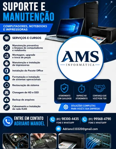 SUPORTE E MANUTENÇÃO DE INFORMATICA