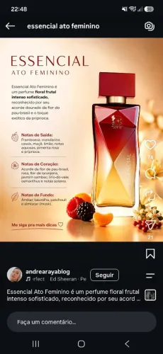 Perfume Essencial Ato feminino