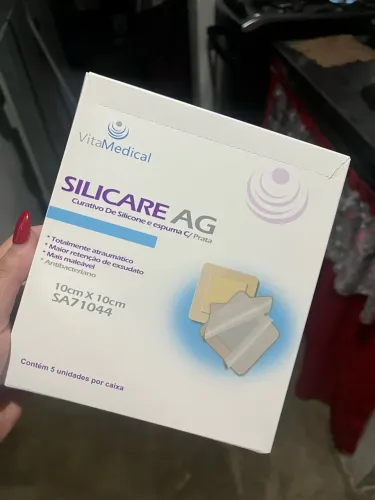 Curativo de silicone e espuma c/ prata