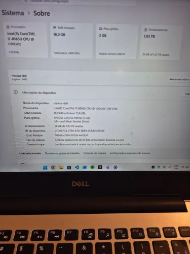Notebook Dell Inspiron 14 5480
