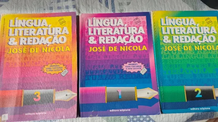 Livros de Linguagens, Humanas e Redação, Editora Scipione,por José de Nicola.