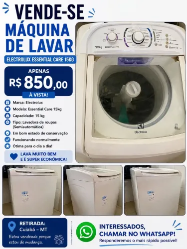 MÁQUINA DE LAVAR ELECTROLUX ESSENTIAL CARE 15KG