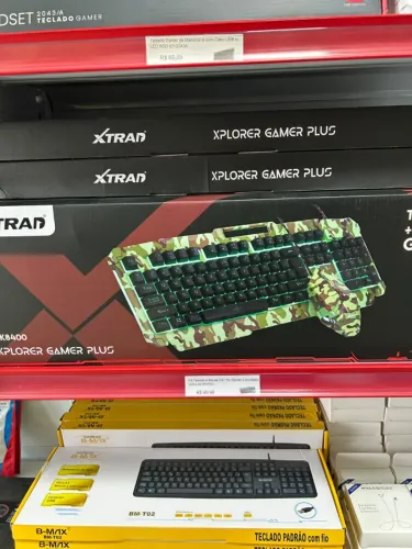 Teclado + Mouse USB com fio Gamer para PC