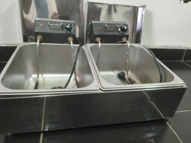 Fritadeira elétrica óleo 2 cubas 12 litros