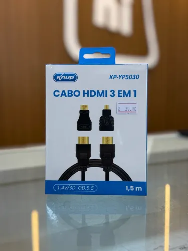 Cabo Hdmi 3 em 1 c/ Adaptador Micro e Mini Hdmi