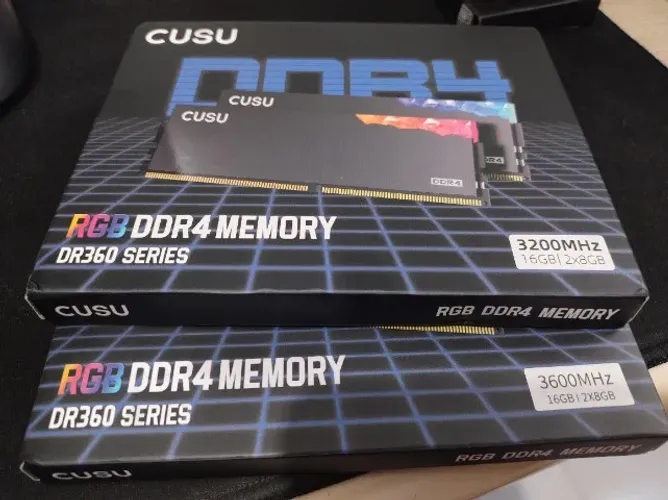 Memória Ddr4 RGB kit 16gb (2x8gb) preta (nova e lacrada)