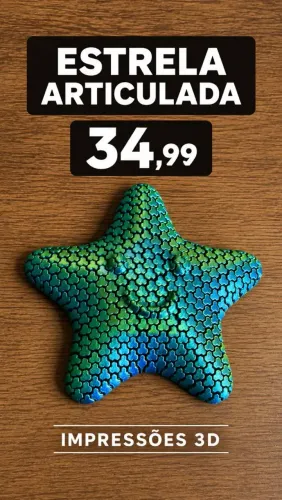 Impressões 3D estrela articulada