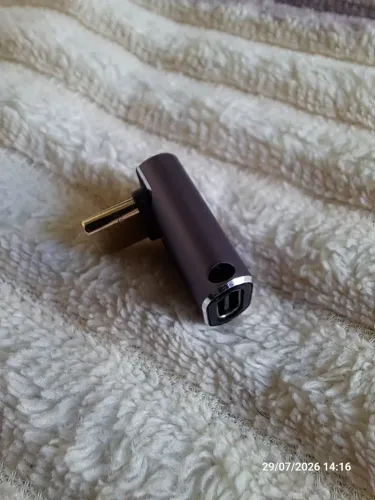 Adaptador USB-C 4.0 240W 40Gbps, Áudio e Vídeo - Type-C Macho para Fêmea