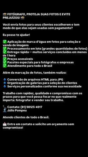 Venha já colocar sua marca d água nas fotos 