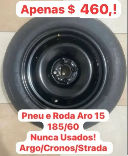 Pneu e Roda Aro 15 / 185/60/ Linha Fiat Argo/Strada Cronos