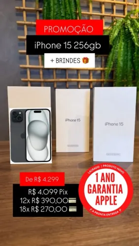 iPhone 15 256gb - Nova, Lacrado