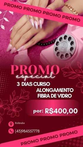 CURSO ALONGAMENTO DE UNHA FIBRA VIDRO INICIANTE