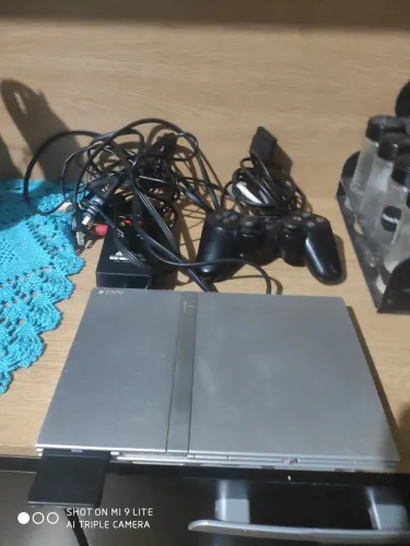 PS2 slim prata +controle original+1jogo