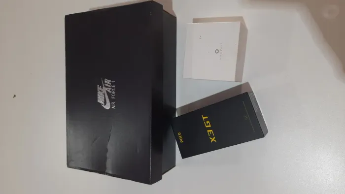 ?Lote Caixas Vazias Originais - Poco X3 GT + Nike Air Force 1 + Amazfit GTR 2