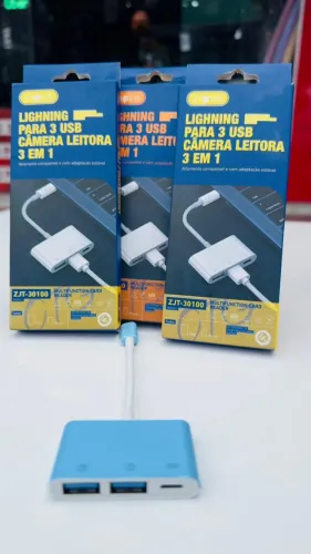 Adaptador Lightning 3 em 1